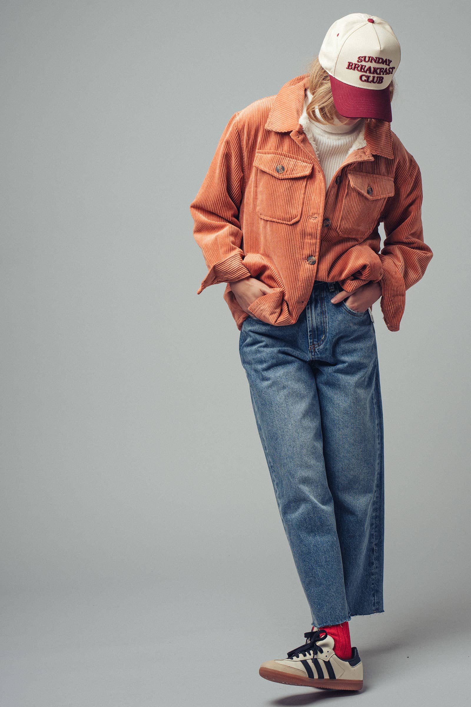 Oversized Sherpa Lined Corduroy Shacket