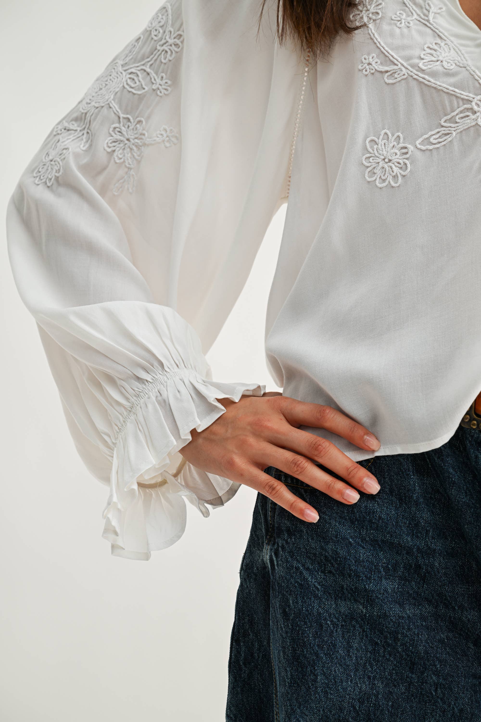 Embroidered Peasant Blouse