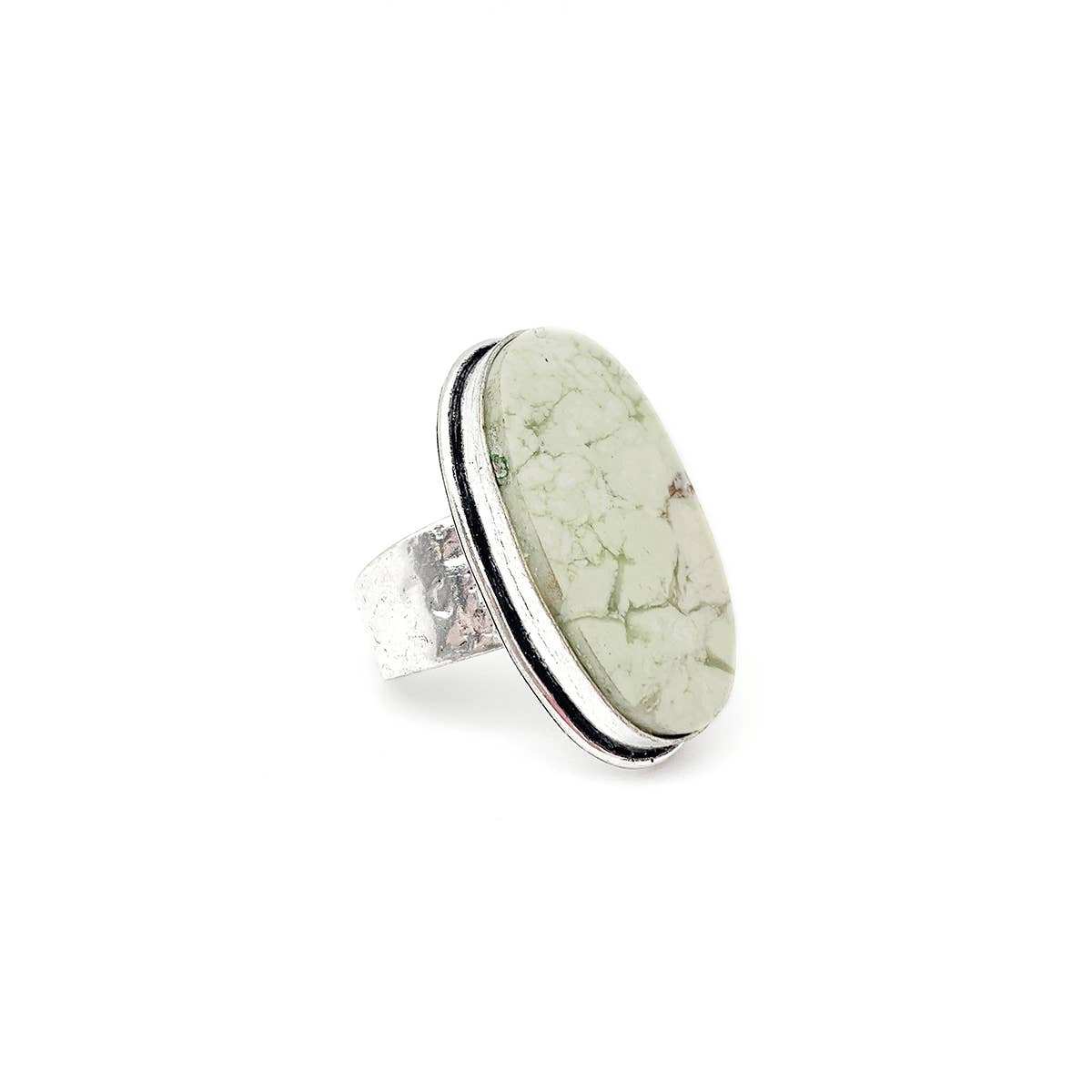 Handcrafted Stone Ring - Lemon Chrysoprase