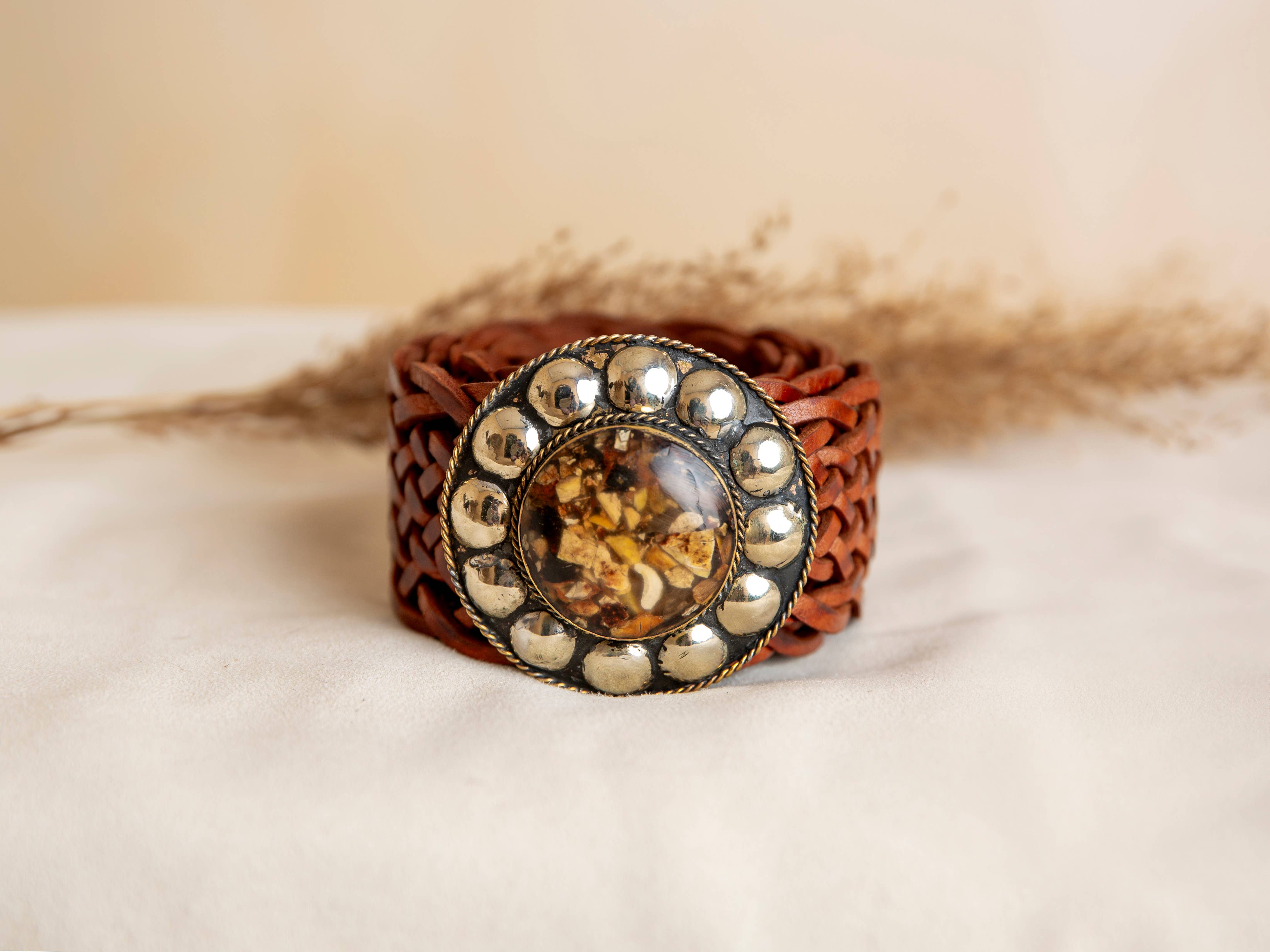 Saturn Wide Brown Belt with Earthy Center