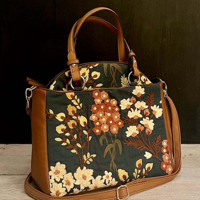June - Dark Green Floral
