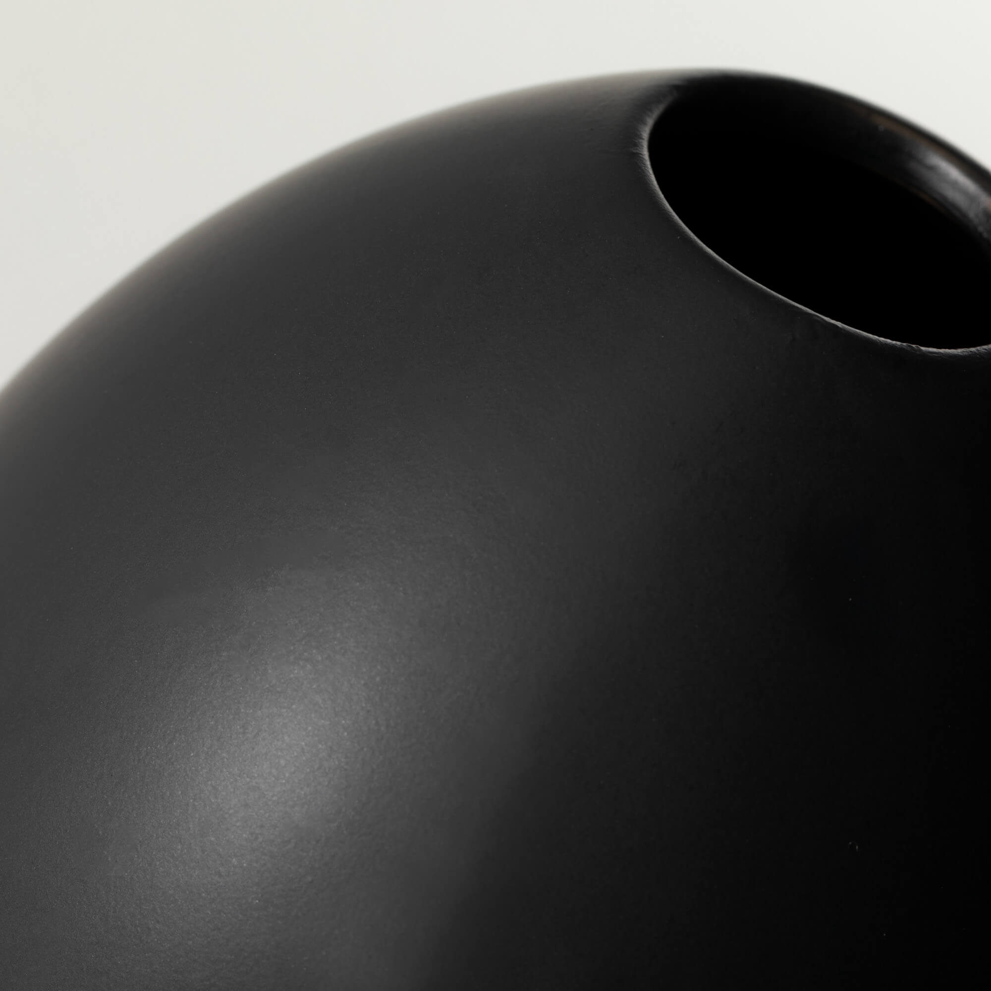 Matte Black Oval Vase