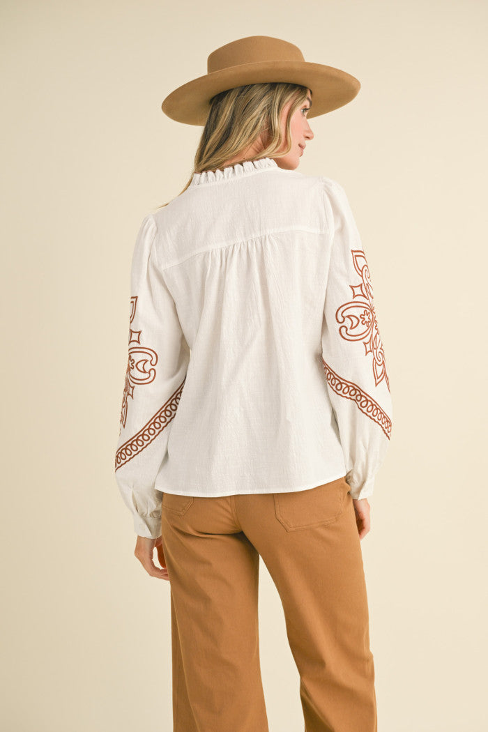 Ivory Embroidered Blouse