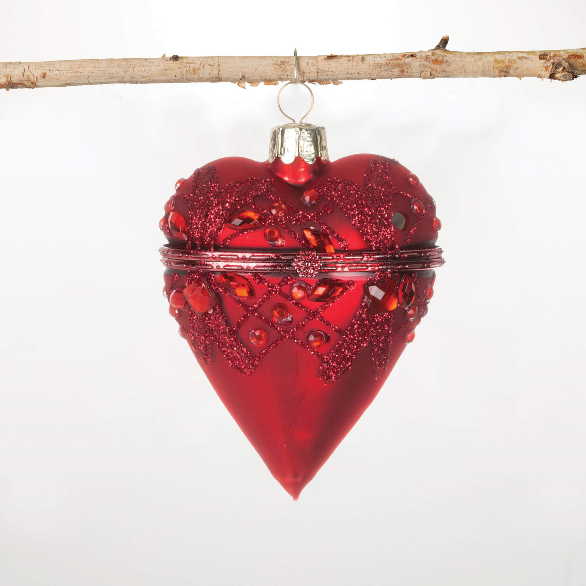 Red Heart Box Ornament