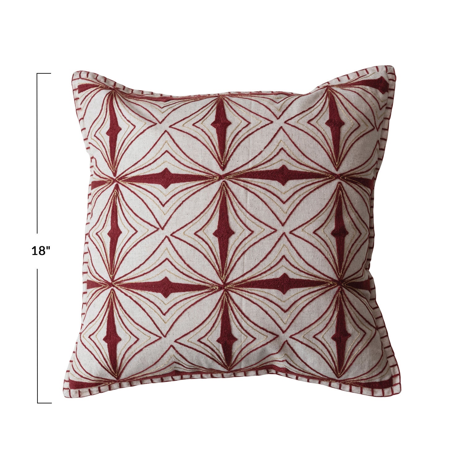 Red & Gold Embroidered Pillow