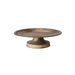 17-1/2" Round x 4-3/4"H Metal Pedestal, Antique Brass Finish